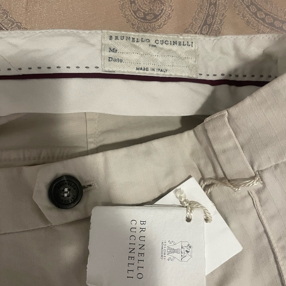 Brunello Cucinelli Leisure Fit Cotton Pants Sz 48/34 US - Picture 8 of 10